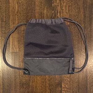 Lululemon Grey Drawstring Backpack